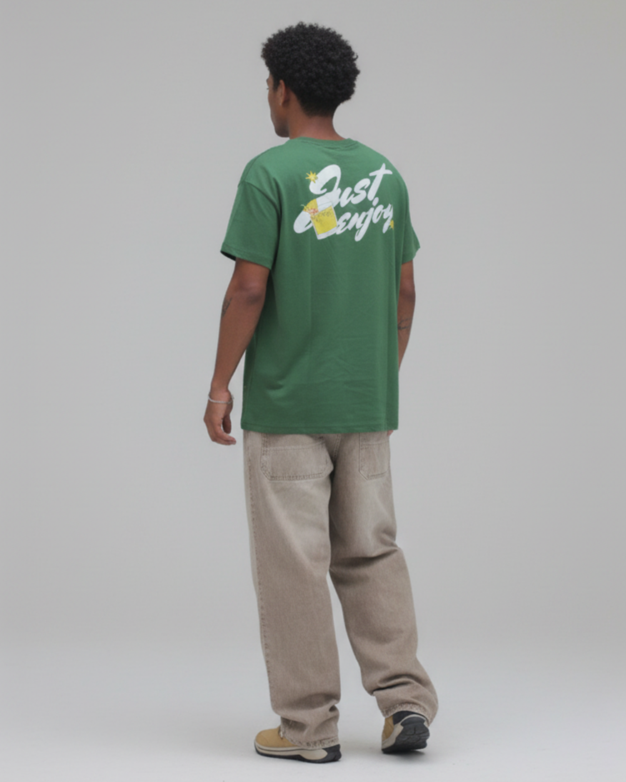 T-shirt Just Enjoy Verde