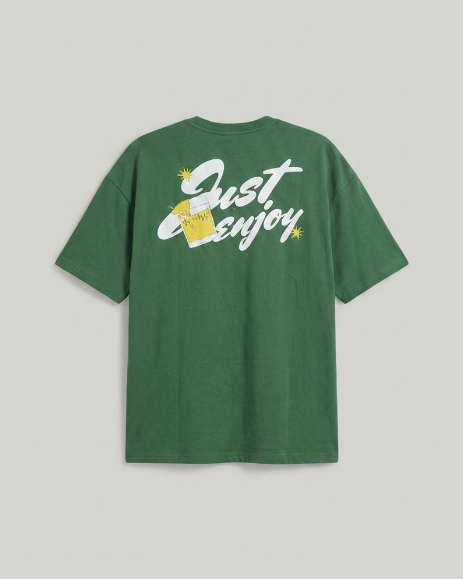 T-shirt Just Enjoy Verde